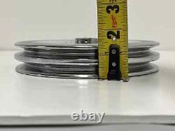 Kit de pompe à eau courte CHROME pour petit bloc Chevy et poulie de vilebrequin à 2 / 2 cannelures