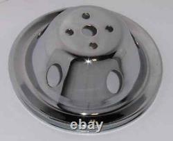Kit de pompe à eau courte en chrome pour petit bloc Chevy et poulie de vilebrequin à 1/2 rainure