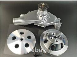Kits de pompe à eau courte en aluminium BBC Big Block Chevy 454 avec poulie à 2 rainures
