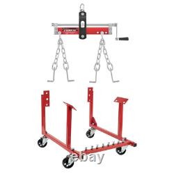 Levier de moteur, montage à quatre points, 1 500 lb, compatible avec Small Block/Big Block Chevy