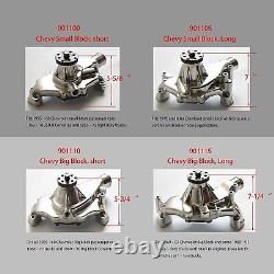 Long Water Pump Big Block Chevy Polished Aluminum	<br/>
 <br/>Translation: Pompe à eau longue en aluminium poli pour Big Block Chevy