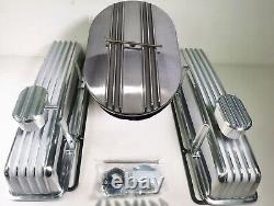 Petit bloc Chevy Kit de décoration moteur en aluminium à ailettes 12 couvercles de filtre à air PCV
