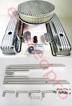 Petit bloc Chevy kit de finition moteur en aluminium aileté couvre-soupapes 14 filtre à air