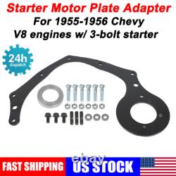 Plaque de démarreur pour moteurs V8 Chevy 55-56 et blocs plus récents avec supports de démarreur cassés