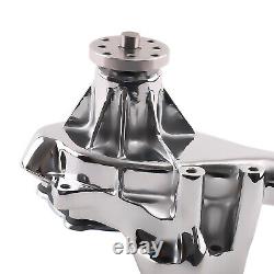Pompe à eau longue en chrome à débit élevé pour moteur petit bloc Chevy 283 305 350 400