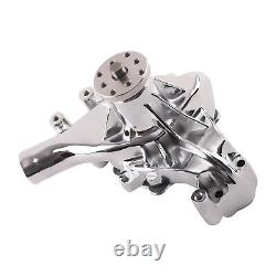 Pompe à eau longue en chrome à débit élevé pour moteur petit bloc Chevy 283 305 350 400