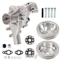 Pompe à eau moteur à poulie de vilebrequin à 2 gorges pour Small Block Chevy 1969-1989