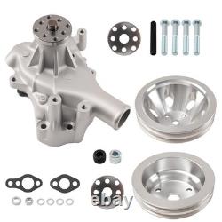 Pompe à eau moteur à poulie de vilebrequin à 2 gorges pour Small Block Chevy 1969-1989