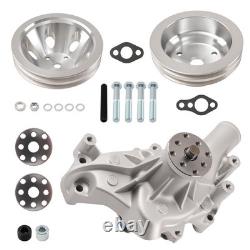 Pompe à eau moteur à poulie de vilebrequin à 2 gorges pour Small Block Chevy 1969-1989