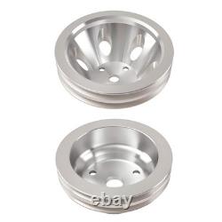 Pompe à eau moteur à poulie de vilebrequin à 2 gorges pour Small Block Chevy 1969-1989