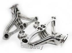 Pour 66-96 Chevy Small Block Hugger V8 Angle Plug Head Ss Manifold Exhaust Header