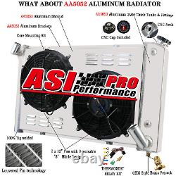 Pour Chevrolet Corvette 1969-1972 V8 5,7 L Small Block 3 Rangées Radiateur Carénage Relais de Ventilateur