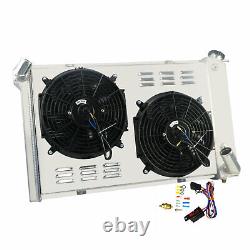 Pour Chevrolet Corvette 1969-1972 V8 5,7 L Small Block 3 Rangées Radiateur Carénage Relais de Ventilateur