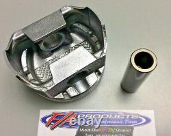 Pour Small Block Chevy 350 Engine Flat Top Coated Piston Set Silvolite 3437hc+std