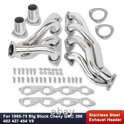 Pour moteur Chevy Big Block 396 402 427 454 502 collecteur d'échappement en acier inoxydable poli
