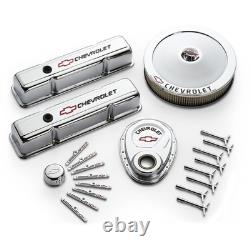 Proform pour Kit de Finition de Moteur Chrome avec Logo Rouge Chevy Compatible avec Bloc SB Chevy