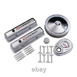 Proform pour kit de personnalisation de moteur en chrome avec logo rouge Chevy, s'adapte aux blocs SB Chevy