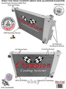Radiateur Champion à 4 rangées pour Chevrolet Camaro Big Block V8 1967 68 1969