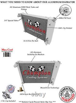 Radiateur Champion en aluminium à 3 rangées pour Chevy Corvette Big Block 1966-1968