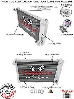 Radiateur à 2 rangées MN Champion pour Chevrolet Corvette 1969-1972 avec moteur Small Block