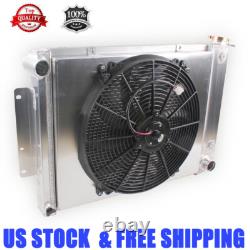 Radiateur à 4 rangées + ventilateur pour échange de moteur LS sur Camaro Firebird Small Block Chevy 67 68 69