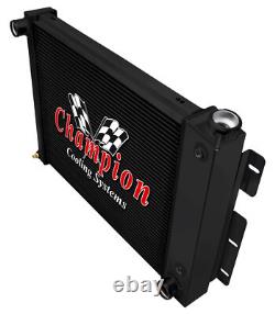 Radiateur à finition noire à 3 rangées pour Chevrolet Camaro Small Block 1967-1969