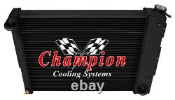 Radiateur à finition noire à 3 rangées pour Chevrolet Camaro Small Block 1967-1969