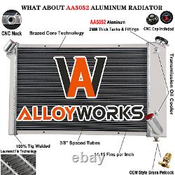 Radiateur en aluminium à 4 rangées pour Chevrolet Corvette 1969-1972 moteur V8 Small Block 5.7