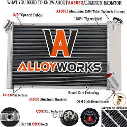 Radiateur en aluminium à 4 rangées pour Chevy Corvette 5.7L V8 de 1969 à 1972 avec moteur Small Block