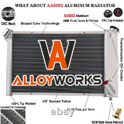 Radiateur en aluminium à 4 rangées pour moteur V8 de 5,7 L Small Block de Chevrolet Corvette 1969-1972