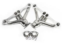 Twin Ss Header/manifold Pour 66-96 Chevy Small Block V8 Angle Plug Head