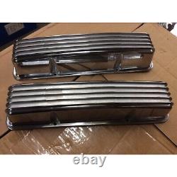 Vintage Tall Finned Valve Covers Without Breather Holes Petit Bloc Chevy